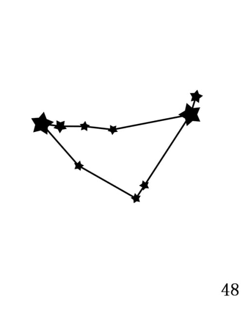 Golden XZ 48 Capricorn Stainless steel Constellation Minimalist  geometry Pendant Necklace