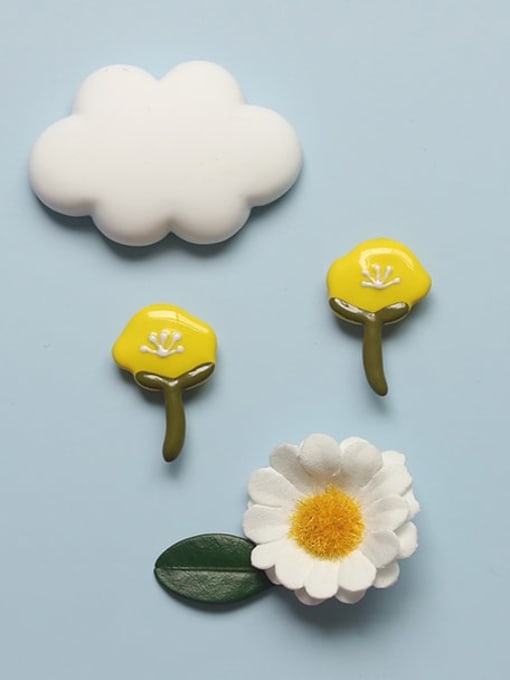 Five Color Alloy Enamel Flower Minimalist Stud Earring 0