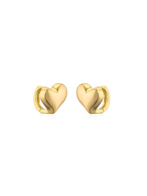 AOG Brass Heart Trend Huggie Earring 0