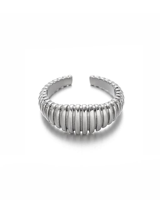 Shell pattern design Brass Geometric Trend Band Ring