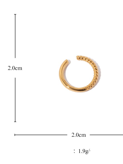 ACCA Brass Smooth Geometric Minimalist Single Earring(Single) 2