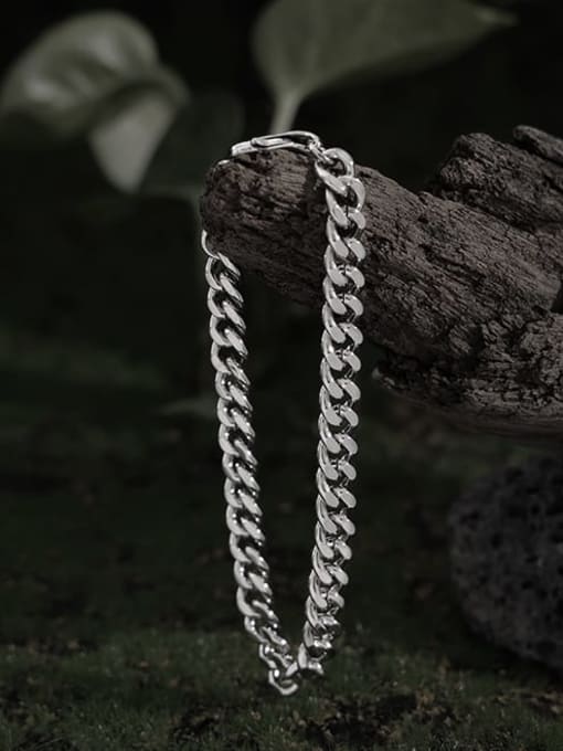 TINGS Brass Geometric Hip Hop Link Hollow    Chain Bracelet 3