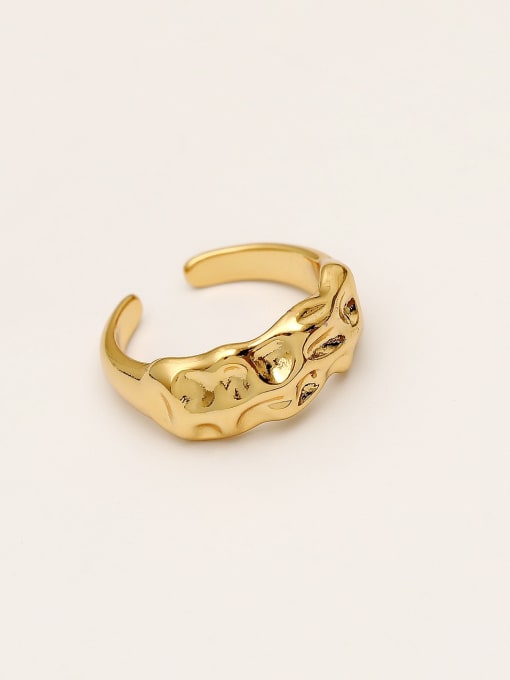 HYACINTH Brass Irregular Vintage Band Fashion Ring 4