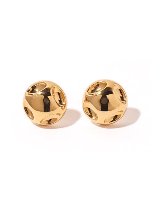 ACCA Brass  Round  Ball Vintage Stud Earring 3
