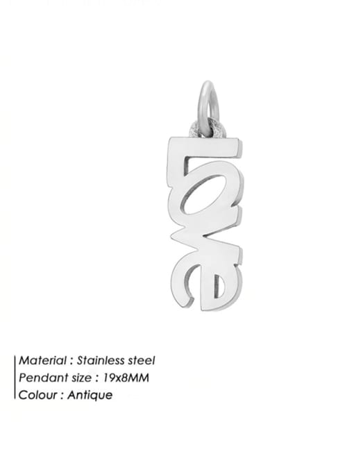 Desoto stainless steel letter pendant diy jewelry accessories 1