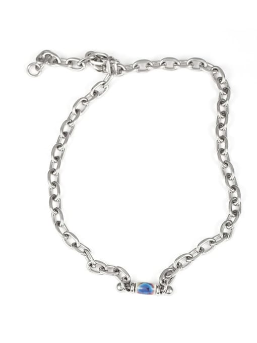 TINGS Titanium Steel Geometric  Chain Vintage Necklace