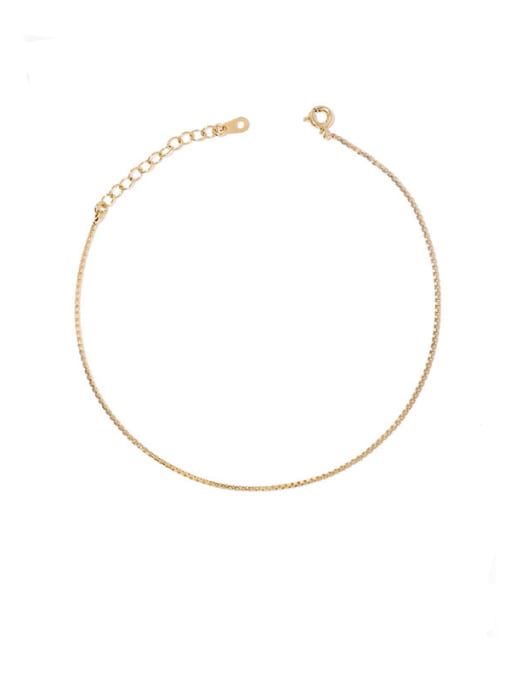 Section 7 Brass Geometric Vintage  Multilayer Chain Anklet