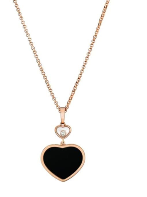 YILLIN Brass Shell Heart Minimalist Necklace