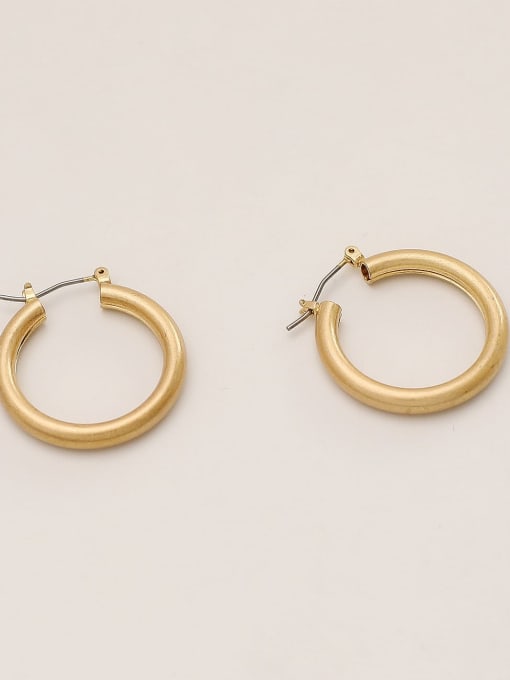 HYACINTH Brass Geometric Minimalist Hoop Trend Korean Fashion Earring 3