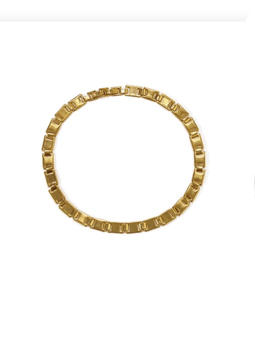 ACCA Brass Geometric Minimalist Choker Necklace 0