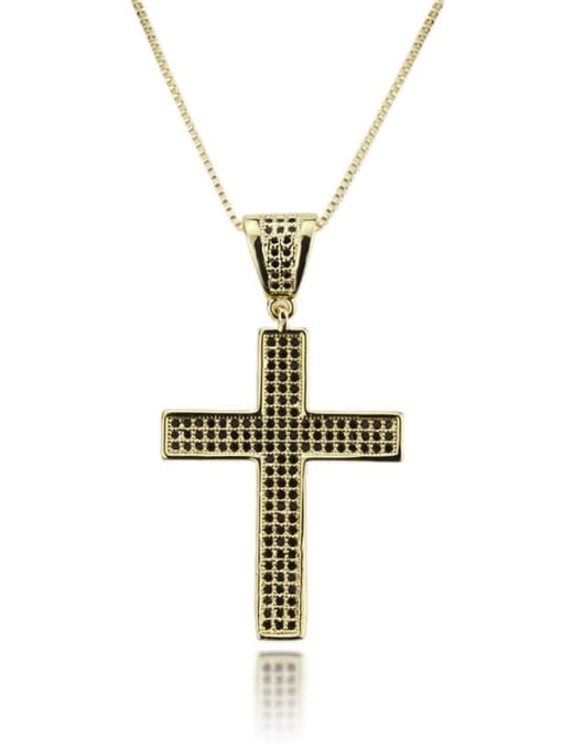 renchi Brass Cubic Zirconia Cross Dainty Regligious Necklace 0
