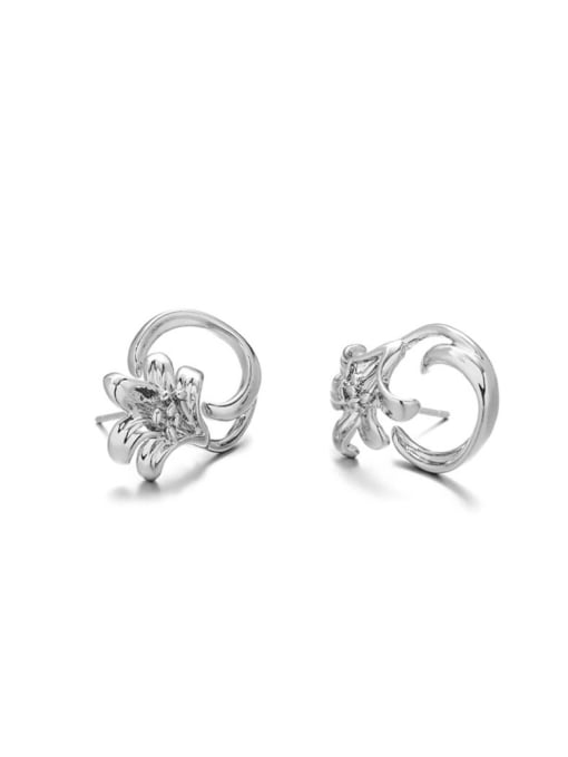 TINGS Brass Flower Minimalist Stud Earring