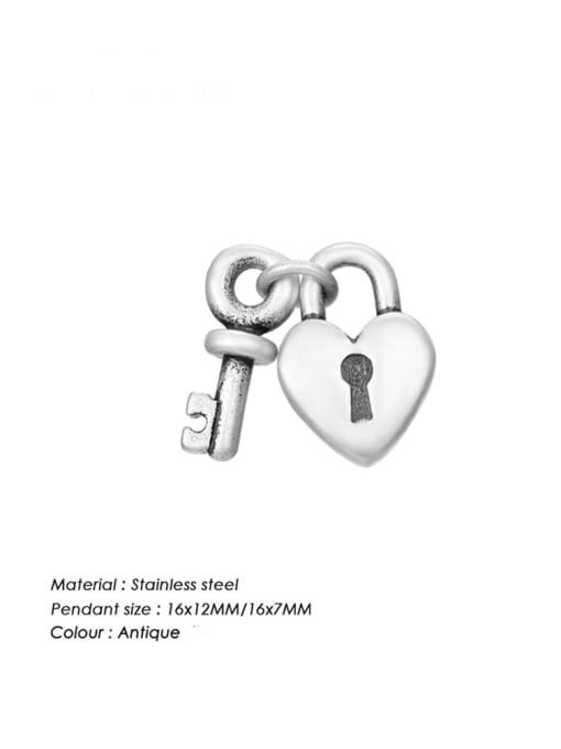 Desoto Stainless Steel Heart  Key DIY Accessories 2