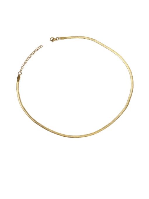 Gold 0.25cm wide Titanium Steel snake Geometric Minimalist Necklace