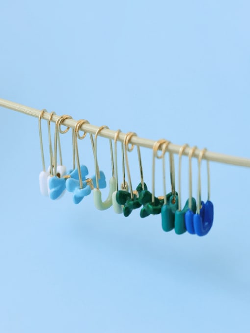 Five Color Brass Enamel Bowknot Minimalist Single Earring(only one) 2