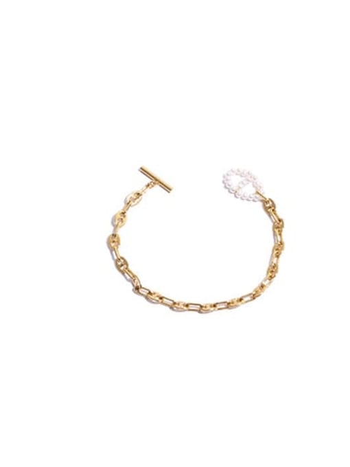 Bracelet Brass Imitation Pearl Geometric Vintage Necklace
