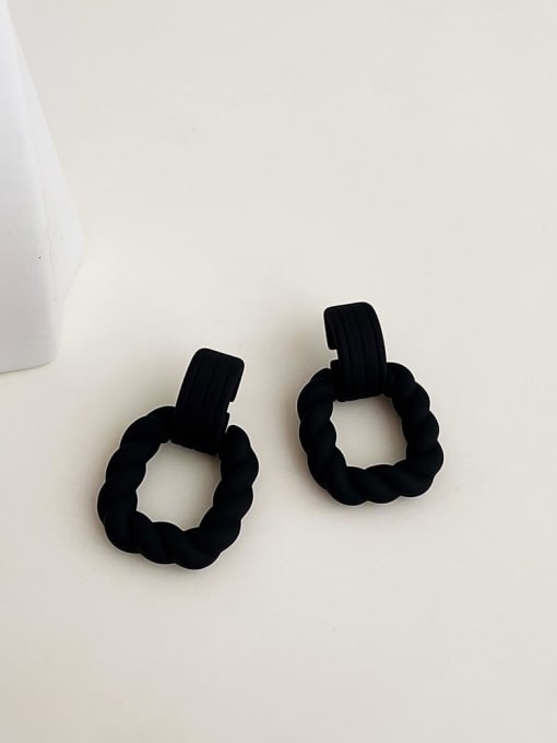 B285 black Alloy Resin Geometric Vintage Stud Earring/Multi-Color Optional