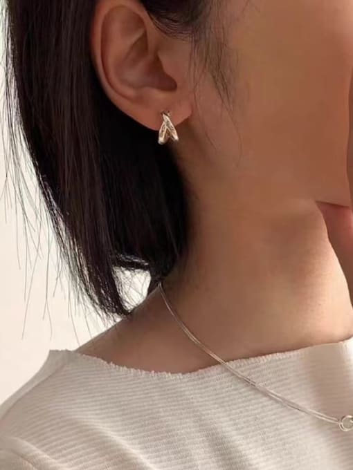 ZRUI Brass Geometric Cute Stud Earring 1