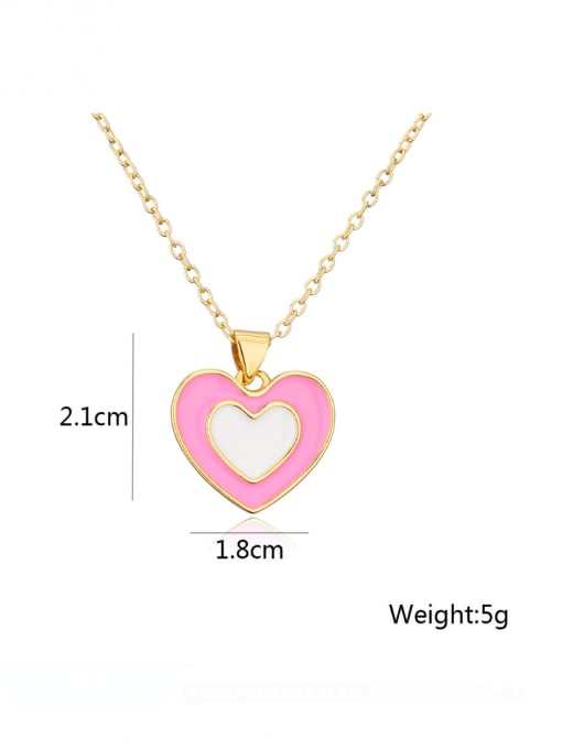 AOG Brass Enamel Heart Minimalist Necklace 3