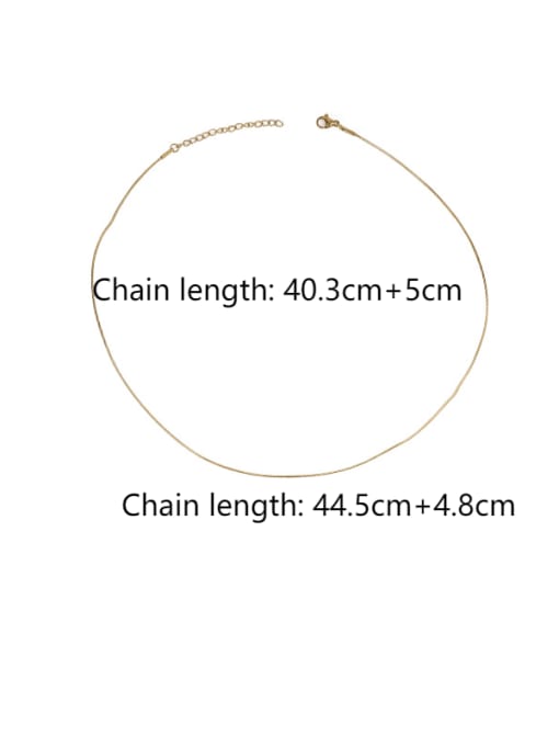 ACCA Brass Snake Chain Minimalist Necklace 3