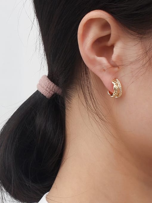 HYACINTH Copper Irregular Minimalist Stud Trend Korean Fashion Earring 1