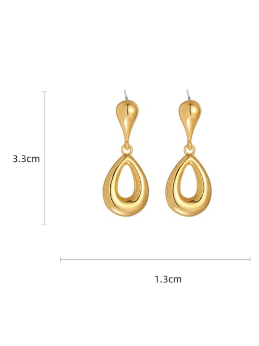 Five Color Brass Water Drop Minimalist Drop Earring 3