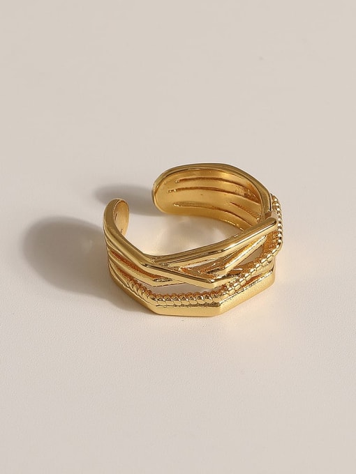 JZ089 Brass Geometric Vintage Band Fashion Ring