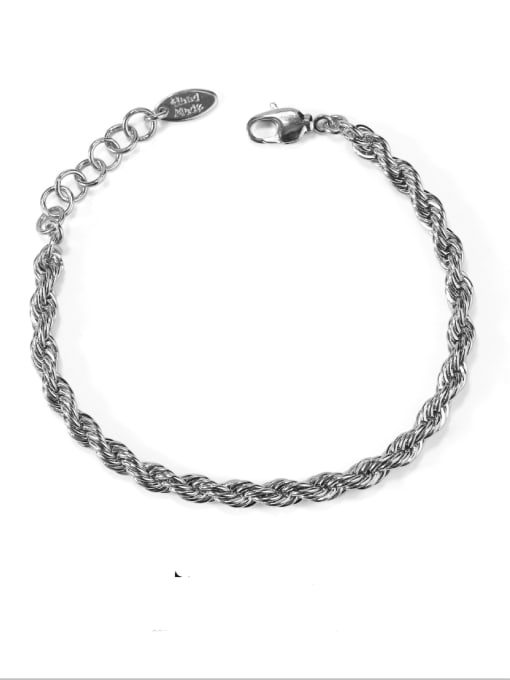platinum Brass Vintage  Hollow chain Bracelet