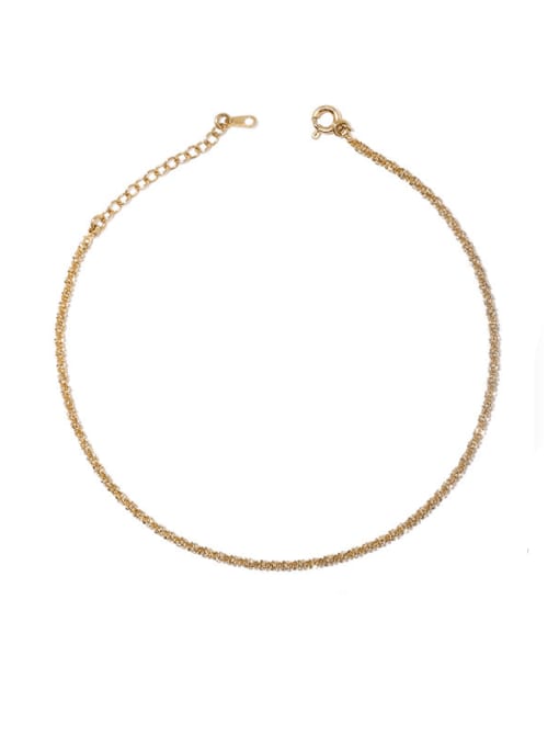 Paragraph 10 Brass Geometric Vintage  Multilayer Chain Anklet