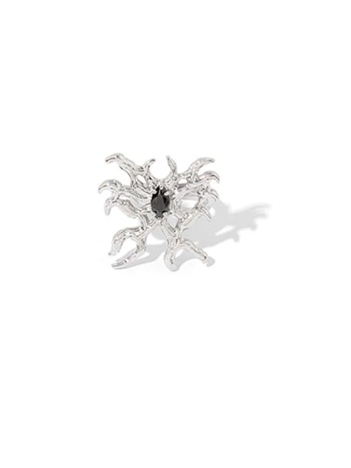 Shaped Spider Ring Brass Cubic Zirconia Shaped Spider Hip Hop Band Ring