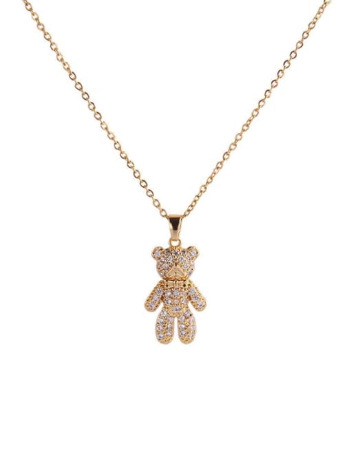 AOG Copper  Cubic Zirconia Bee Butterfly Trend Necklace 4