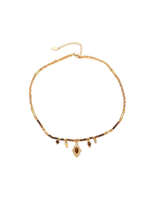 ACCA Brass Resin Tree Hip Hop Necklace 0