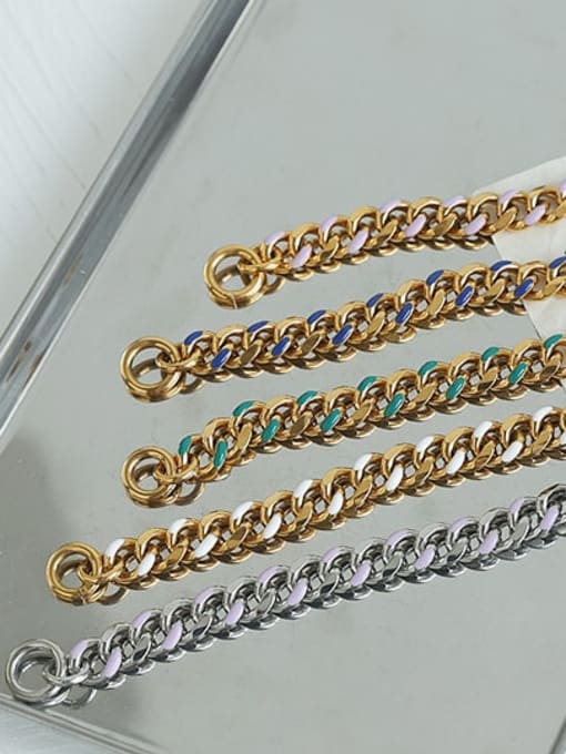 ACCA Brass Enamel Geometric Vintage Necklace