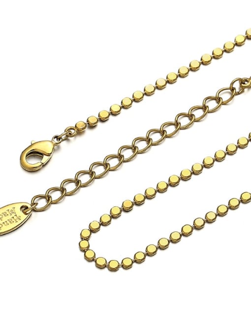 5 Brass Geometric Minimalist Chain Necklace