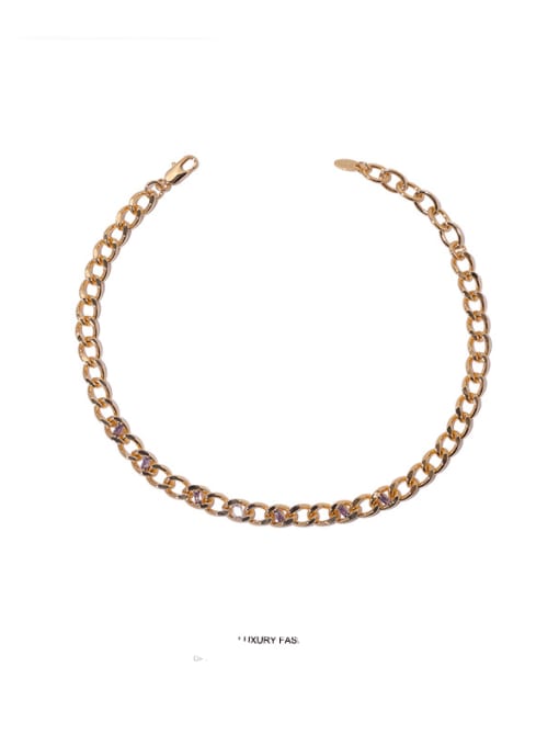golden Brass Hollow Geometric Chain Hip Hop Necklace