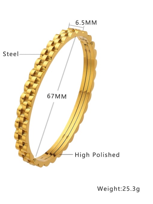 golden Stainless steel Irregular Minimalist Band Bangle