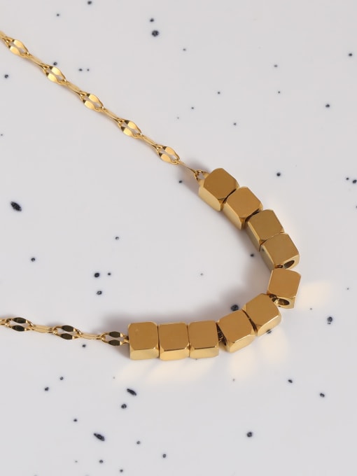 14k gold Brass Smooth Geometric Minimalist Necklace