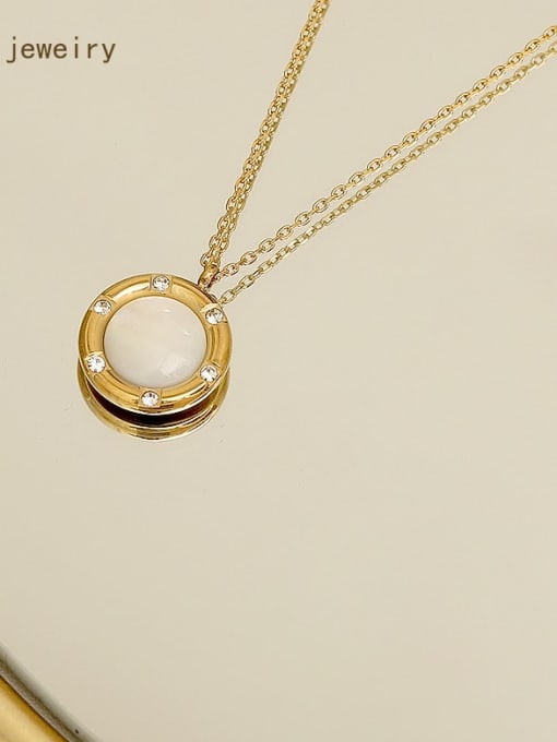 HYACINTH Copper Shell Geometric Minimalist Trend Korean Fashion Necklace 1