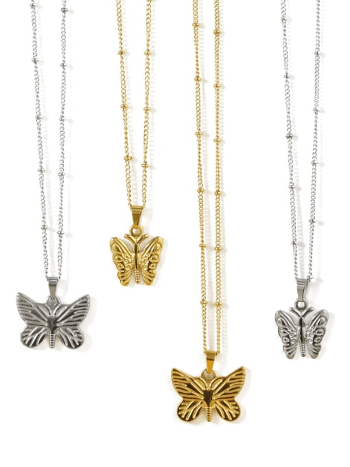 ACCA Titanium Butterfly Vintage  pendant Necklace