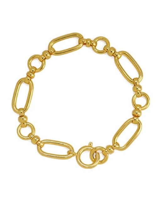 Style 2 (gold) Brass Hollow Geometric  Chain Vintage Link Bracelet