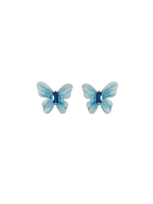 HYACINTH Brass Enamel Butterfly Minimalist Clip Earring 0