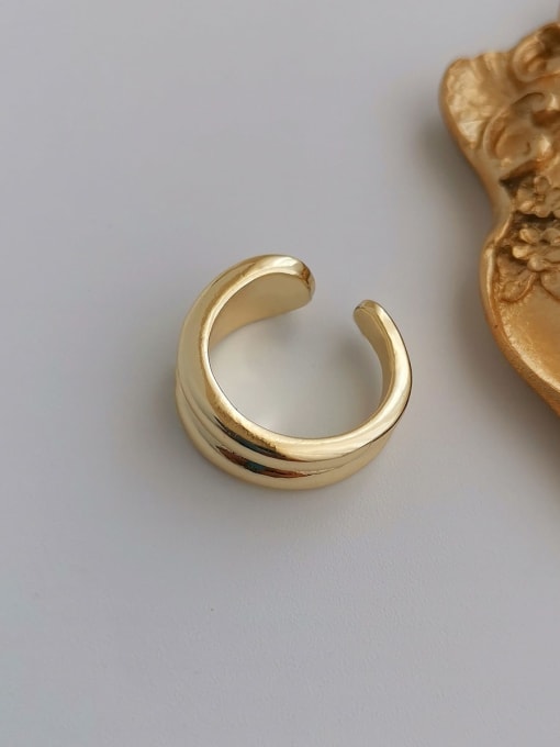 14K-gold Copper Geometric Minimalist Blank Fashion Ring