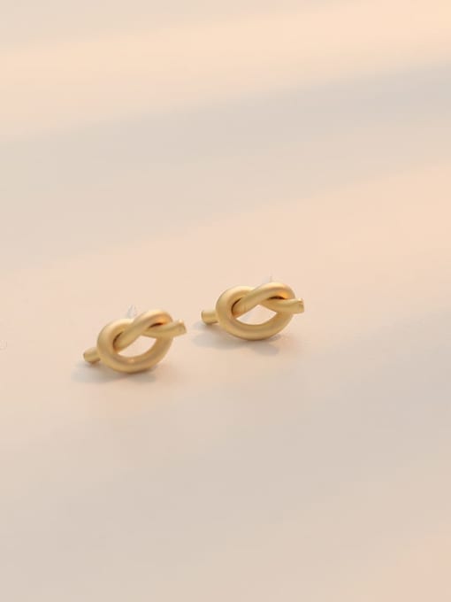 Dumb gold Copper Irregular Minimalist Stud Trend Korean Fashion Earring