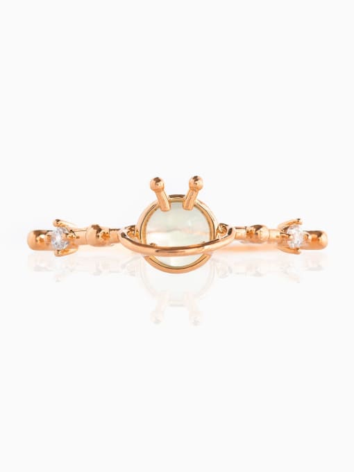 198 rose gold Brass Cubic Zirconia Animal Cute Band Ring