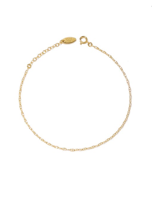 8 Brass Irregular Hip Hop Double Layer Chain Anklet