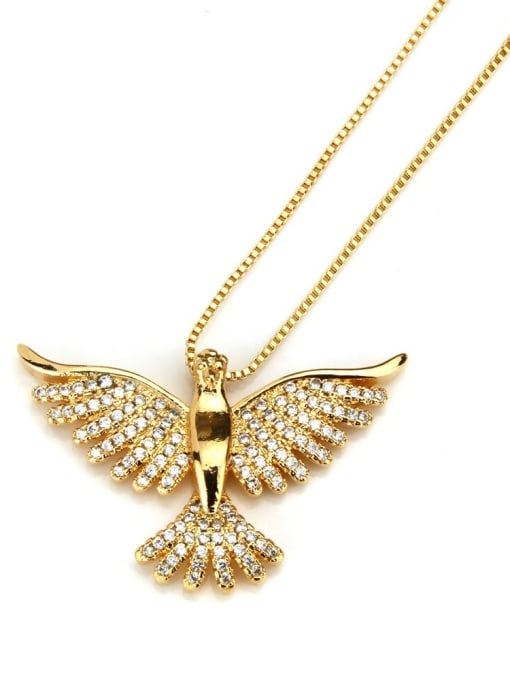 renchi Brass Cubic Zirconia Bird Luxury Necklace 2