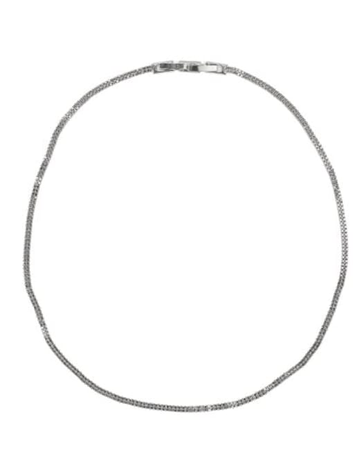 platinum narrow Necklace Brass Geometric chain Vintage Necklace