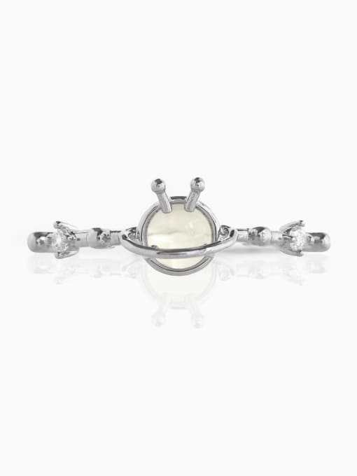 198 white K Brass Cubic Zirconia Animal Cute Band Ring