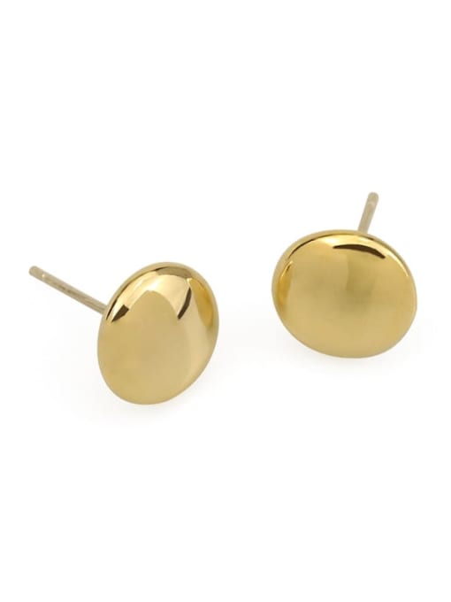 ACCA Brass Smooth Round Minimalist Stud Earring