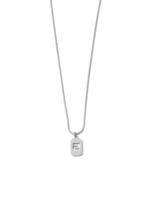 2 Titanium Steel Number Minimalist Necklace